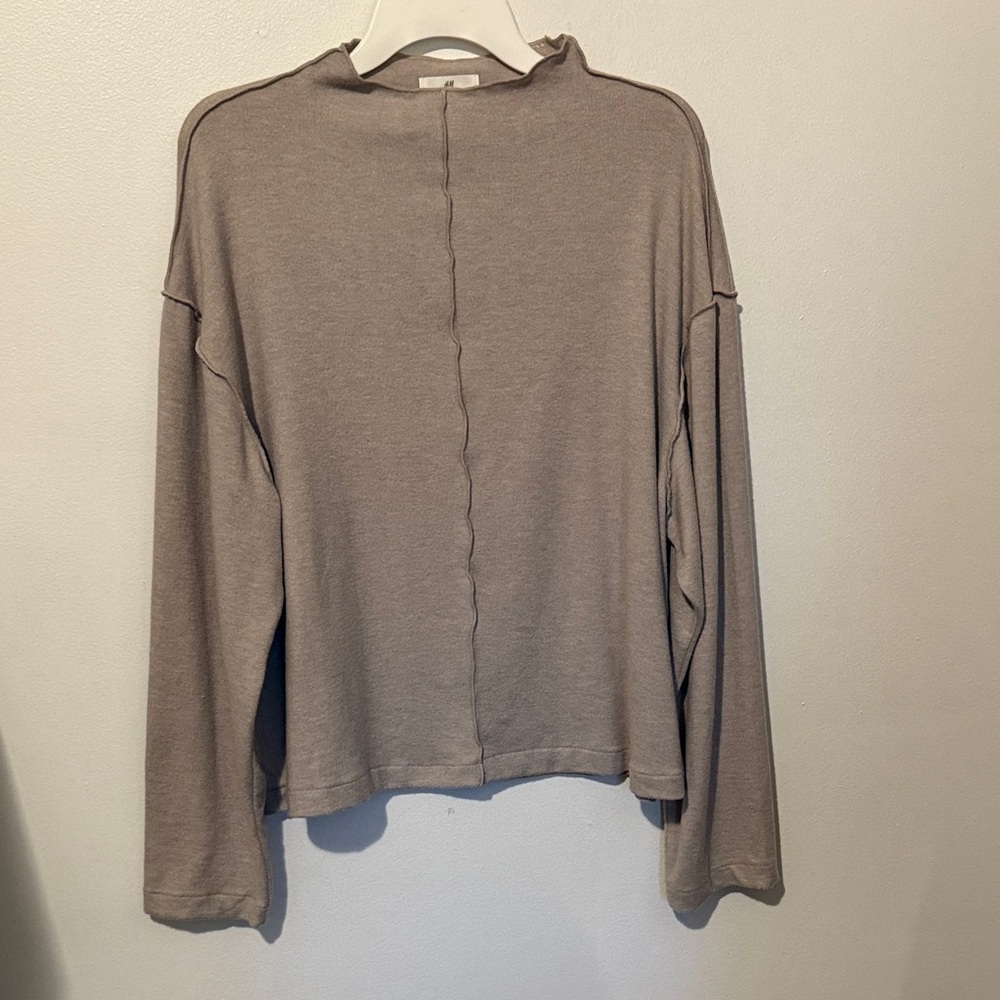 H&M Taupe Mock Neck Sweater